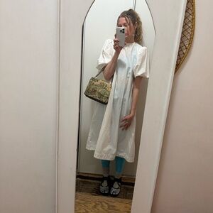 Boheme White Puff Sleeve Dress